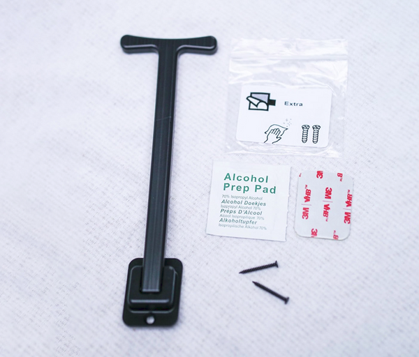 T-Pull Retractable Door Closer for Wheelchair Users - Premium Aluminum with Auto-Return Handle - Canadian Made Accessibility Aid (Black)